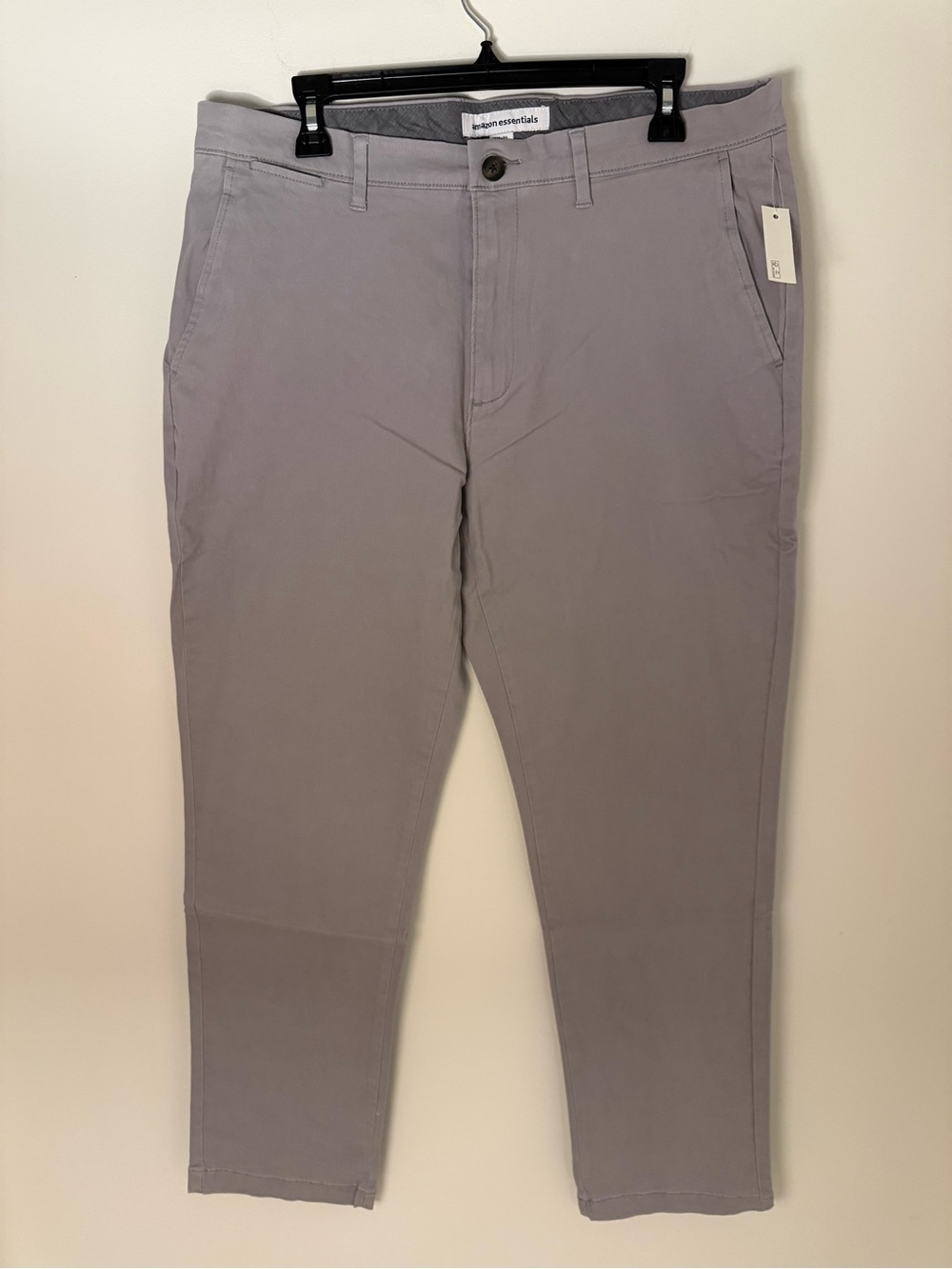 Amazon Essentials Men's Light Gray Chino Pants: 36/31